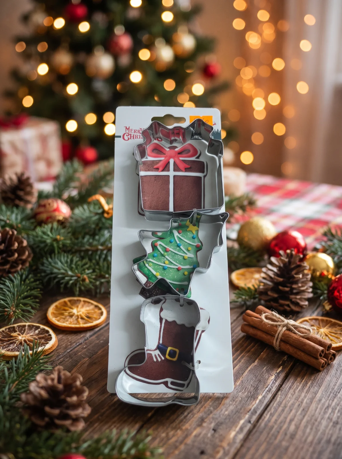 Metal Christmas Cookie Cutter Set (3 Pieces)