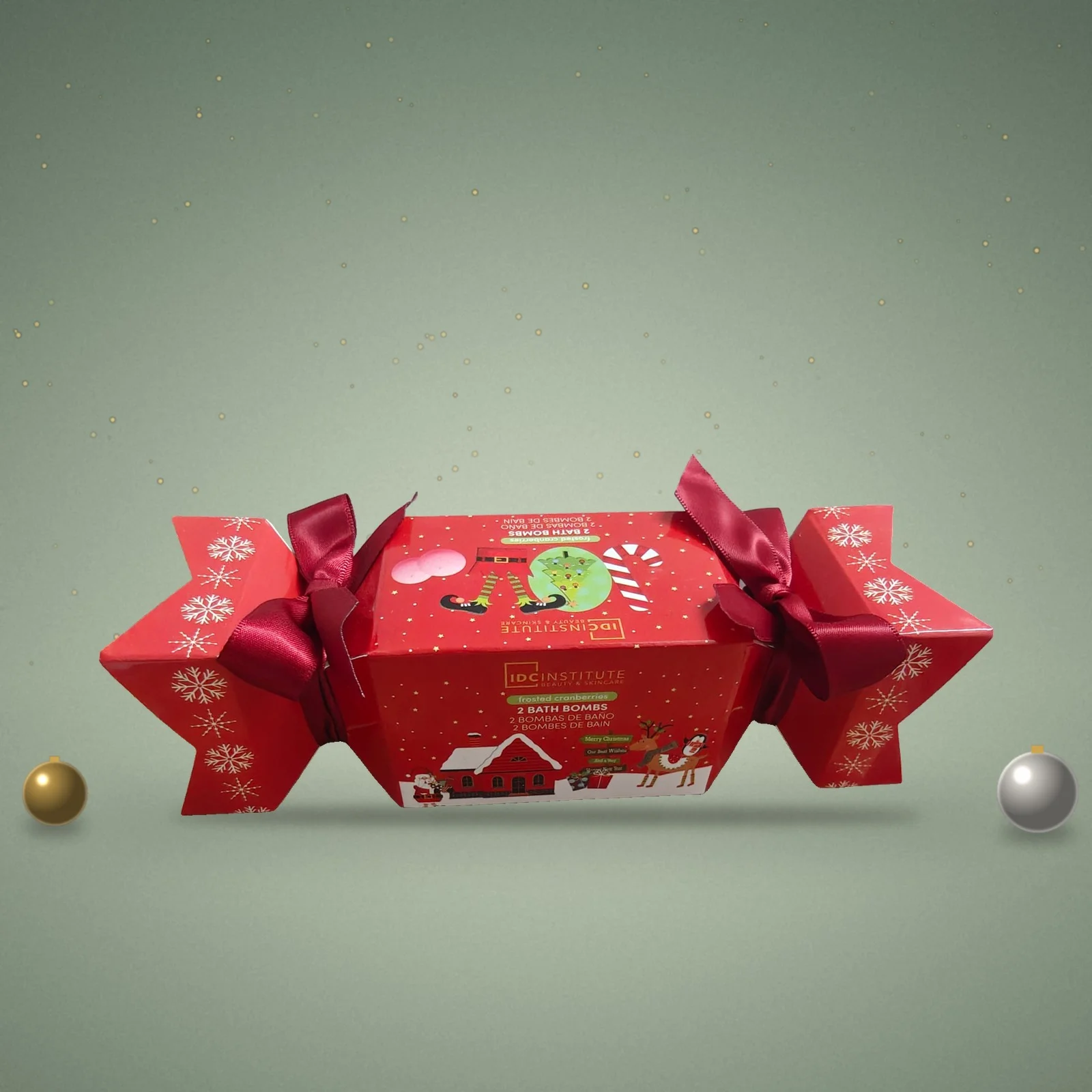 Christmas Cracker Bath Bomb Duo, Frosted Cranberries Scent