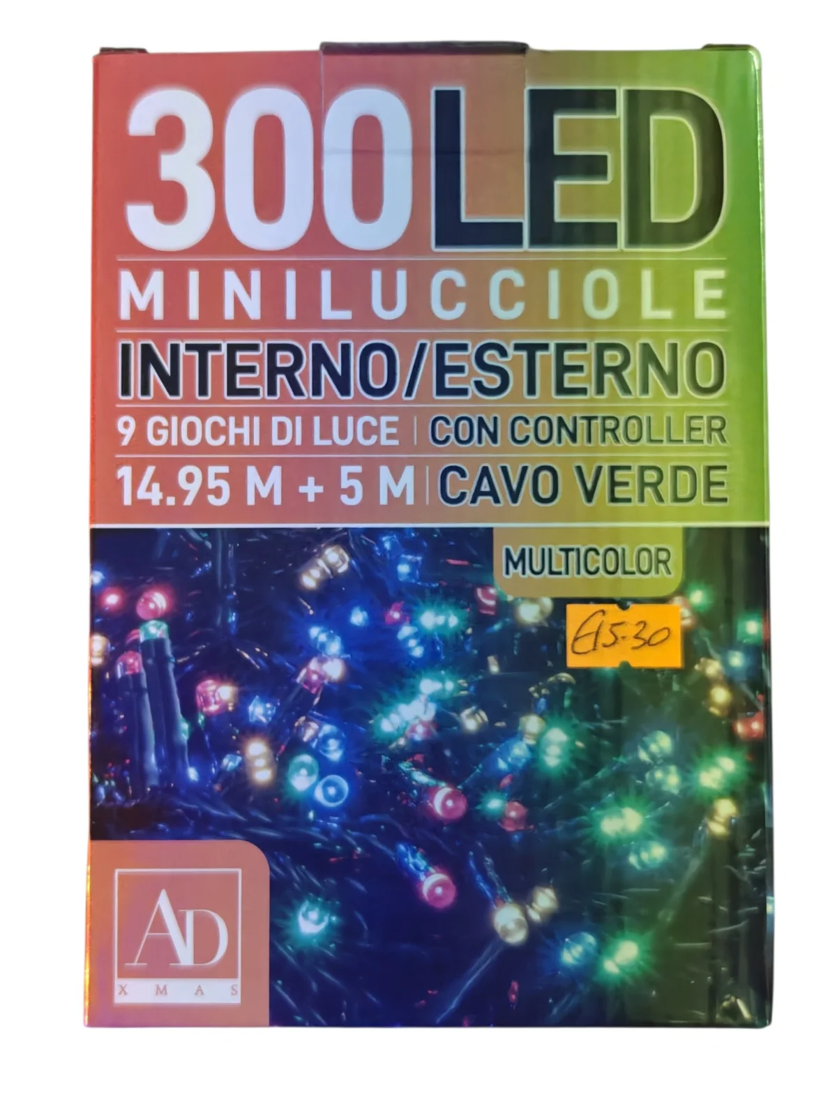300 Multicolour LED Mini Lights with 9 Effects – Indoor/Outdoor